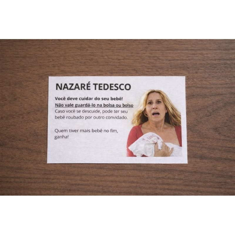 45/100 unidades brincadeira Nazaré Tedesco - Chá de bebê/ chá revelação em Oferta na Shopee
