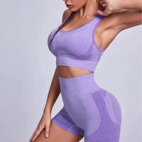 Kit 2 Conjunto Academia Feminino Levanta Bumbum Esportivo Cintura Alta Fitness Premium