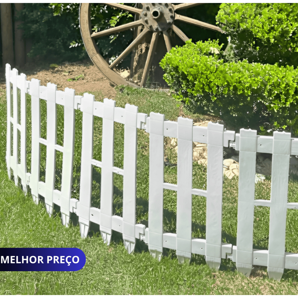 Kit 10 Cerca Jardim Alta Grande 58cm de Altura 2,8M Comprimento