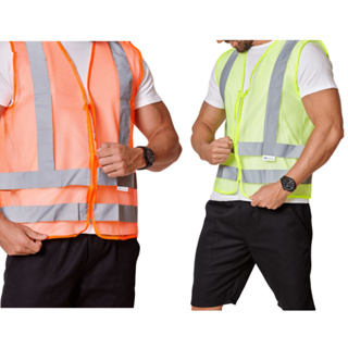Colete De Segurança Refletivo Telado Faixas Refletivas Sinalização Amarelo Laranja Epi para Full em Oferta na Shopee