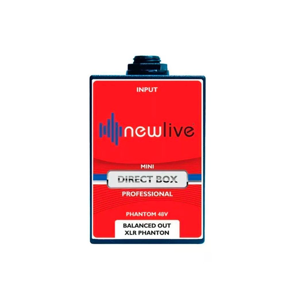 MINI DIRECT BOX NEW LIVE – P10 PARA XLR – PHANTOM POWER +48V