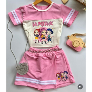Conjunto Short Saia Infantil Guerreiras Do K-Pop! em Oferta na Shopee