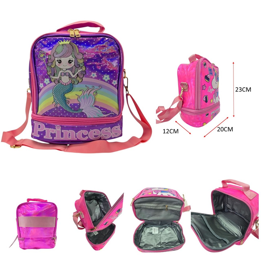 Lancheira Térmica Infantil Menina – Bolsa de Almoço Escolar , Impermeável, Grande Capacidade com Alça Ajustável em Oferta na Shopee