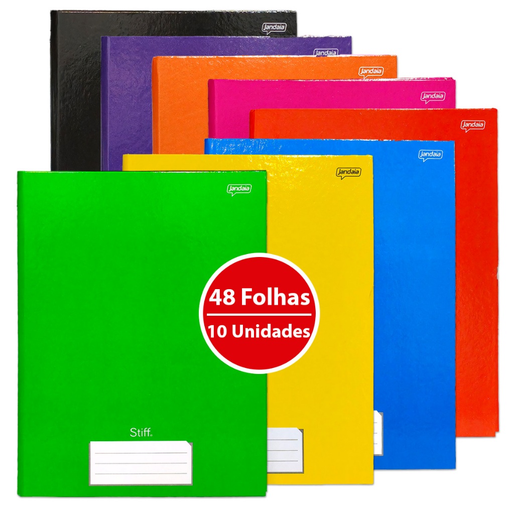 Caderno Brochura Grande 48 Folhas Universitario Stiff 10 Und