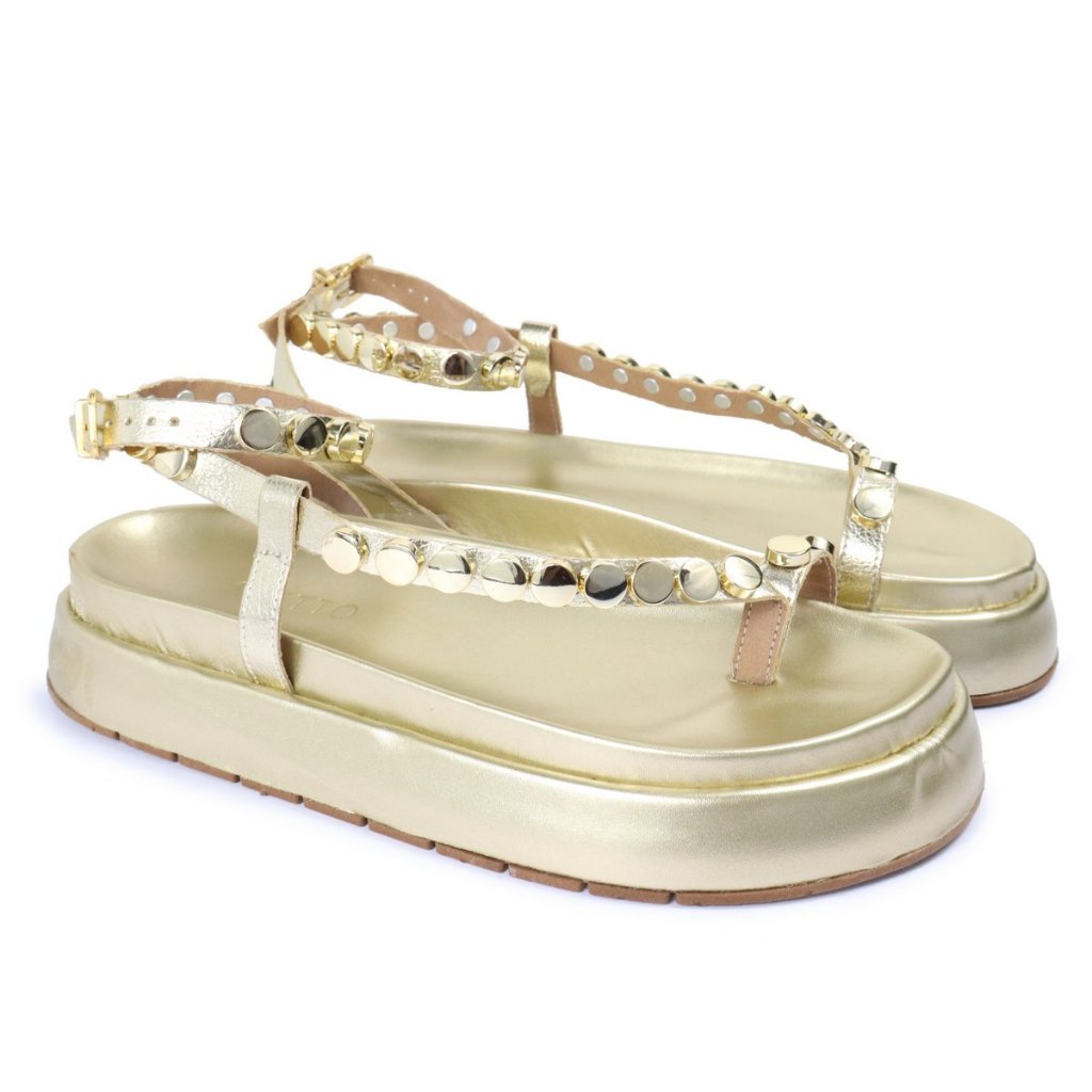Papete Feminina Sandalia Sola Flatform Confortavel Delicada Verao