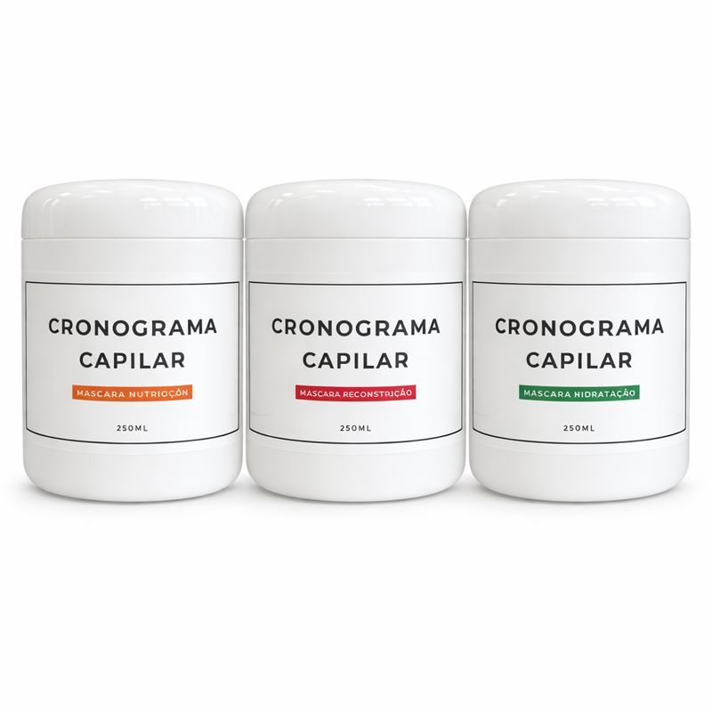 Kit Cronograma Capilar Frasco Organizador Lavabo Banheiro