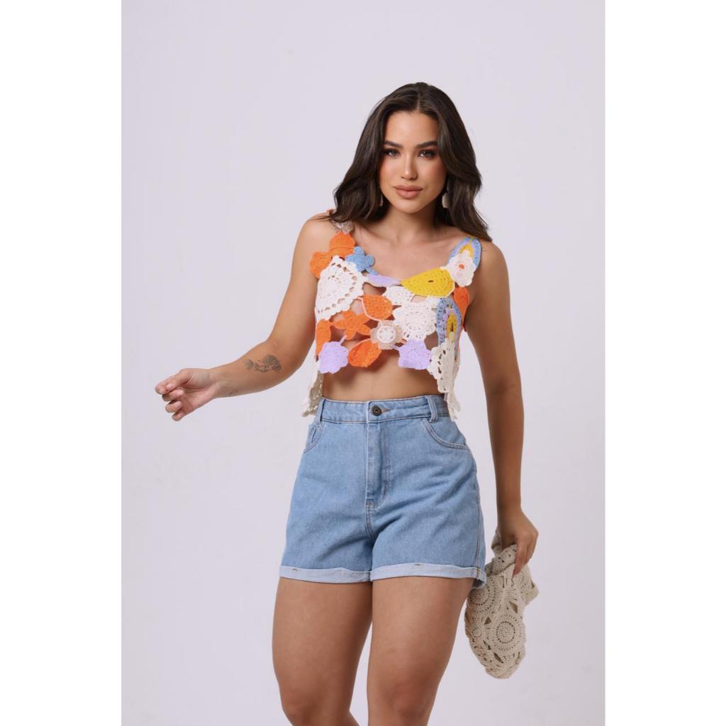 Short Com Barra Virada Lavado Oxy jeans premium