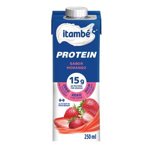 Itambé Whey Bebida Proteica Morango 15g de Proteína 250ml em Oferta na Shopee
