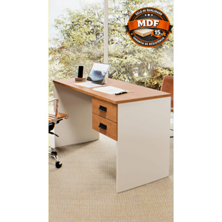 Escrivaninha Home Office Londres Com 2 Gavetas Mesa De Computador Para Estudo E Trabalho Moderna em Oferta na Shopee