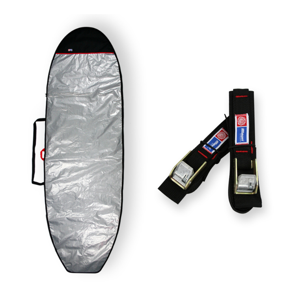 Capa Prancha Stand Up Paddle Refletiva Acolchoada 10'6 A 11'0 + Fita Rack 5m