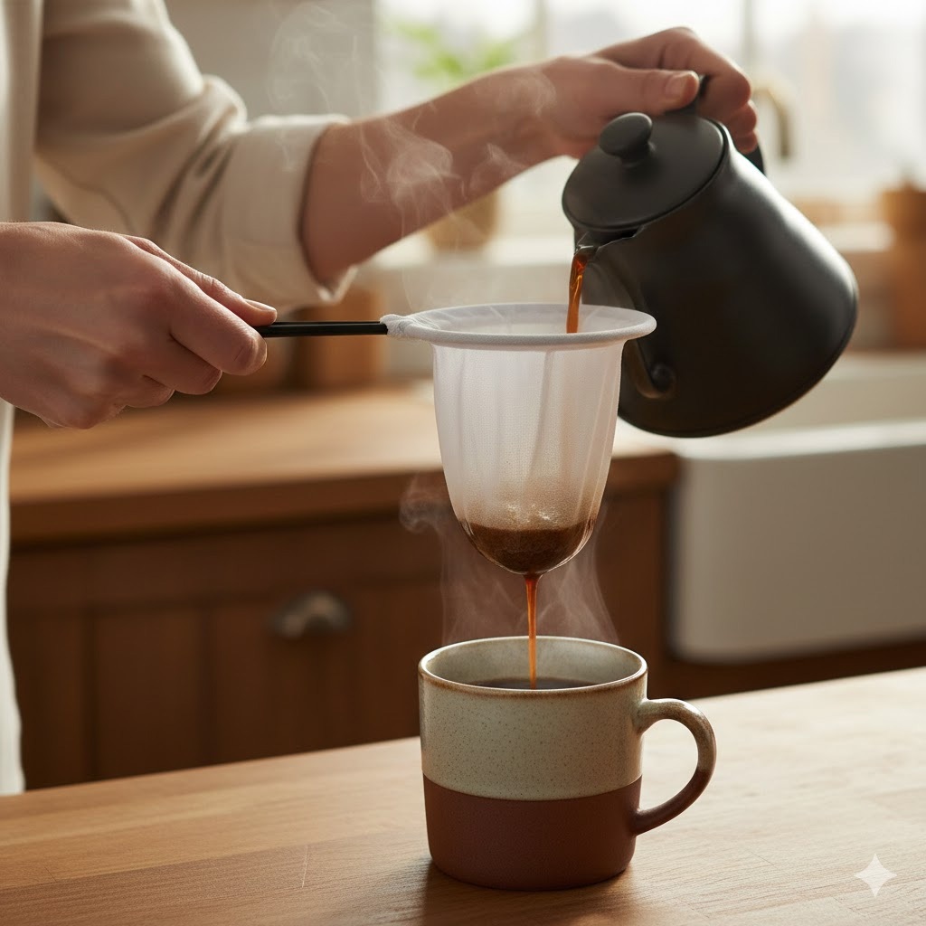 Kit 10 Coador de Café Leite Chá Grande Algodão Cabo Plástico Cozinha Utilidades em Oferta na Shopee