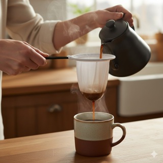 Kit 10 Coador de Café Leite Chá Grande Algodão Cabo Plástico Cozinha Utilidades em Oferta na Shopee