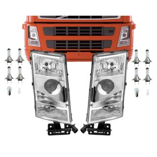 Par Farol Dianteiro Para Volvo FH FM FM12 FH12 + Lâmpadas em Oferta na Shopee