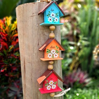 FIEIRA DE CASINHAS DE MADEIRA ENFEITE DE PAREDE E PORTA DECORAÇÃO RÚSTICA CASA SÍTIO E CHÁCARA em Oferta na Shopee