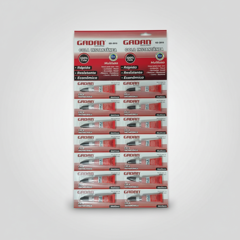 12 Unid Cola Instantânea Gadan Multiuso Super Forte – Secagem Rápida, Alta Resistência