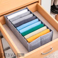 Organizador 7 ou 9 Divisórias Caixa De Armazenamento Gaveta Roupas Meias para Guarda-roupa