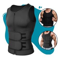 Regata Efeito Sauna compressão modeladora queima gordura Termica Cinta Modeladora Fitness Masculino