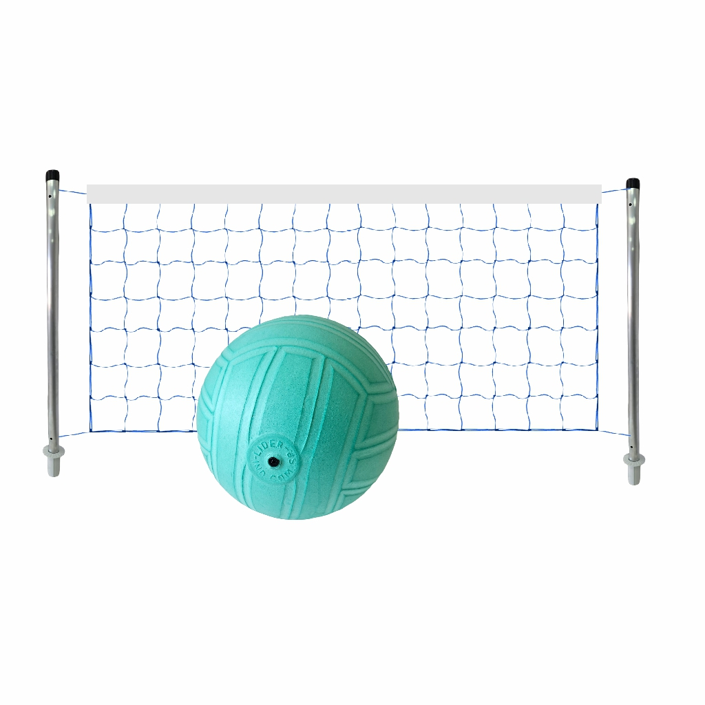 Kit Biribol Volei  para Piscina + Tubos em aluminio e   Rede 3 Metros em nylon