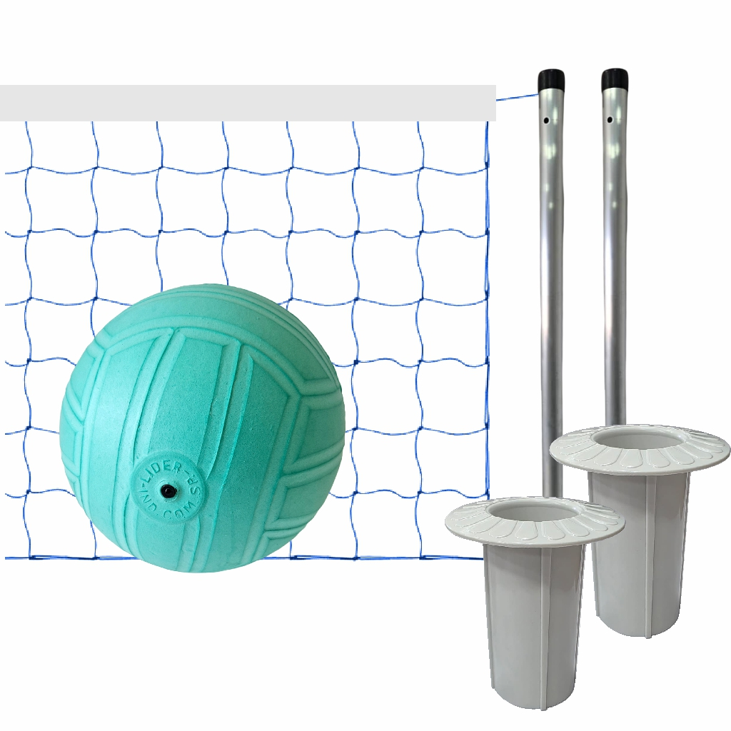 Kit Biribol Vôlei de Piscina - Tubos + Rede 6 M - COMPLETO