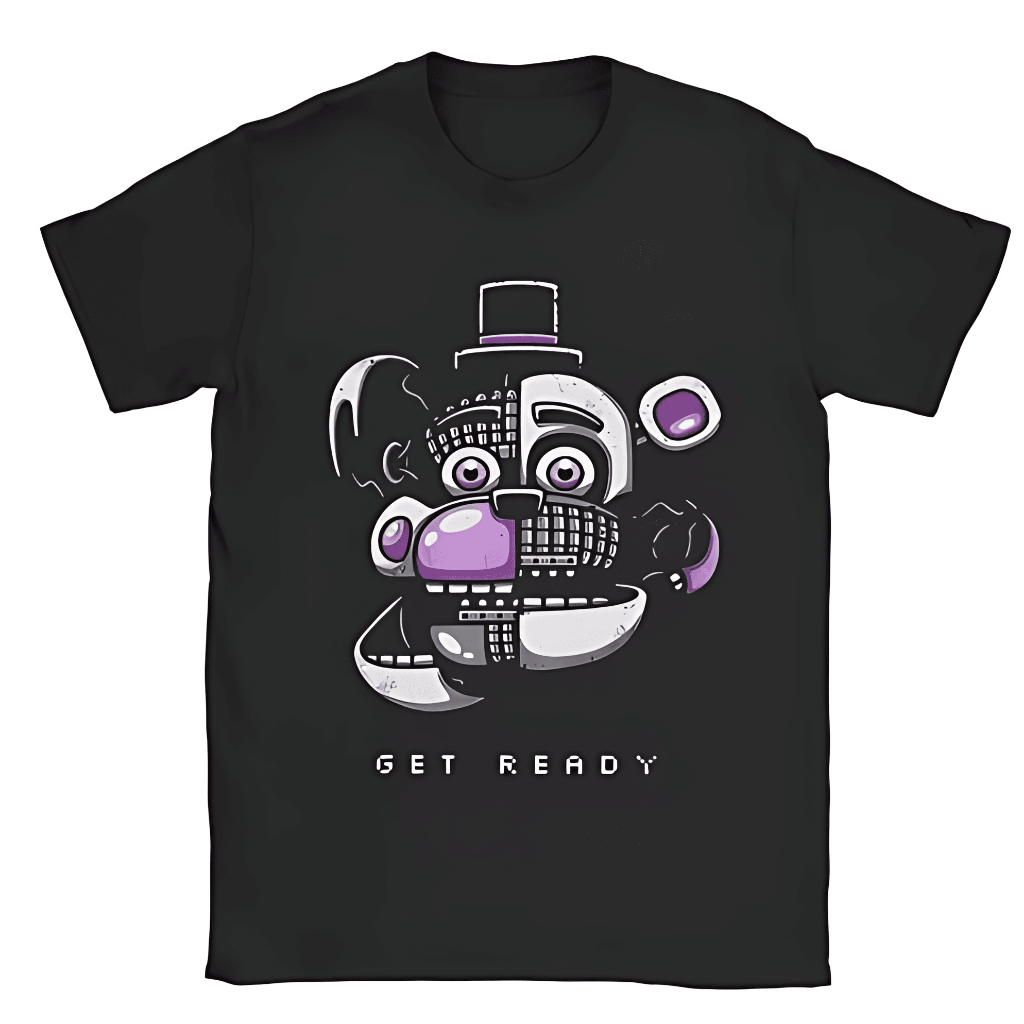 Camiseta Unissex Algodão Estética Horror Noturno – Camisa Blusa Inspirada Get Ready Five Night At Freddy's