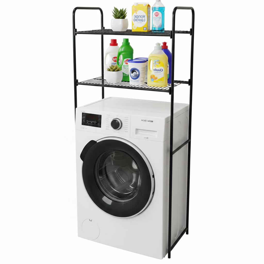 Organizador Rack Estante Lavanderia 2 prateleiras Aço em Oferta na Shopee