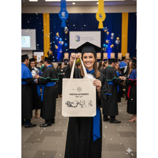 KIT BOLSA ECOBAG ALGODÃO 30X35 BRINDE FORMATURA PERSONALIZADA COM SUA ARTE EM 1 COR em Oferta na Shopee