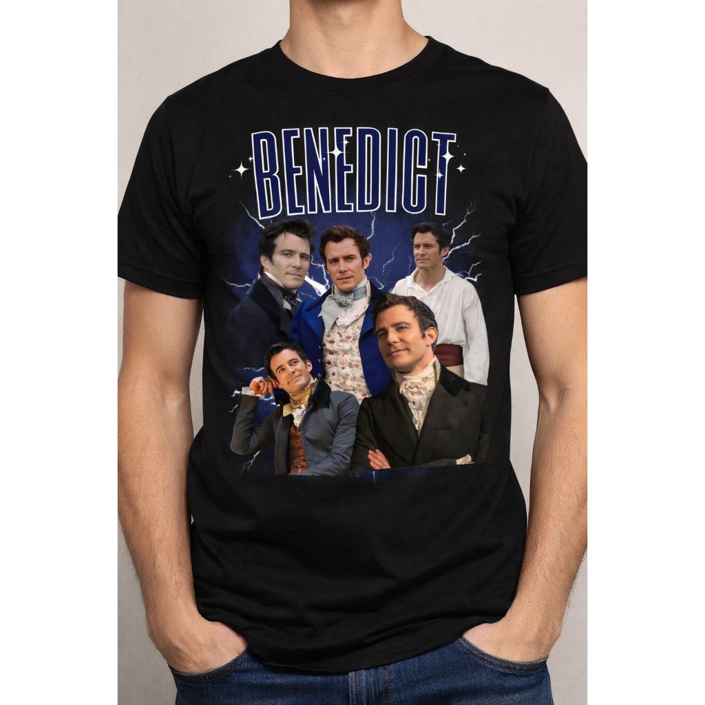 Camiseta Benedict Bridgerton Serie 4 Temporada Galã Romance Época Camisa 100% Algodão em Oferta na Shopee