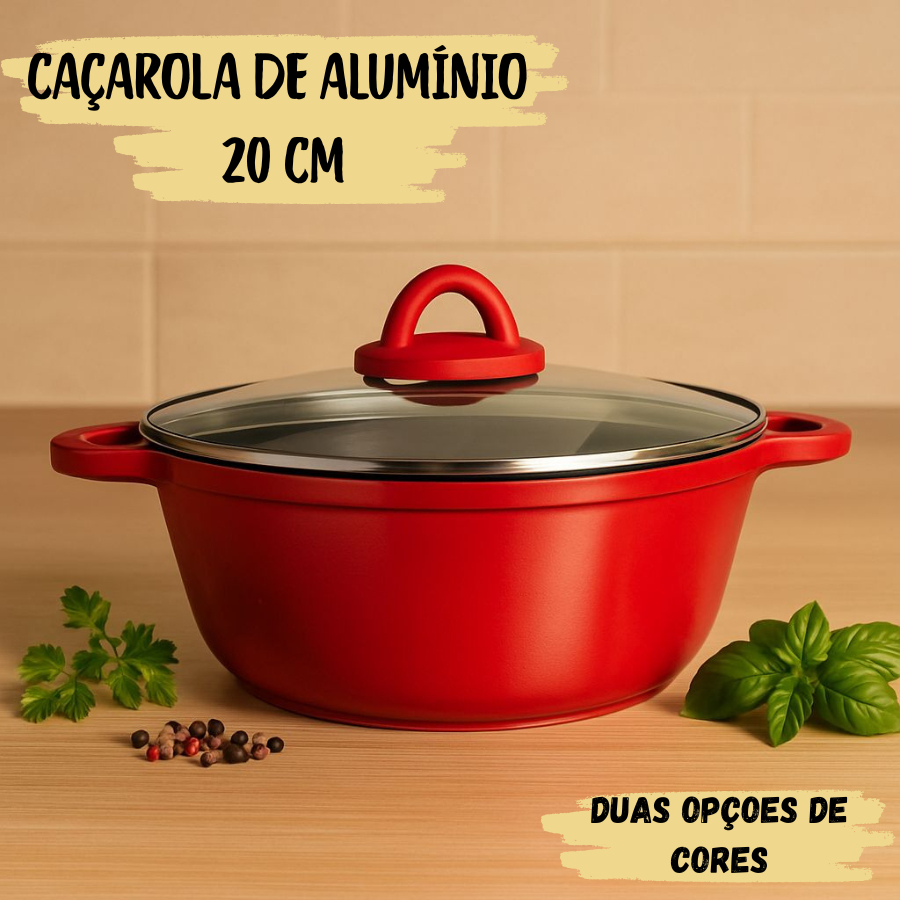 Imagem Caçarola de Alumínio com Revestimento Cerâmico 20CM Clink
