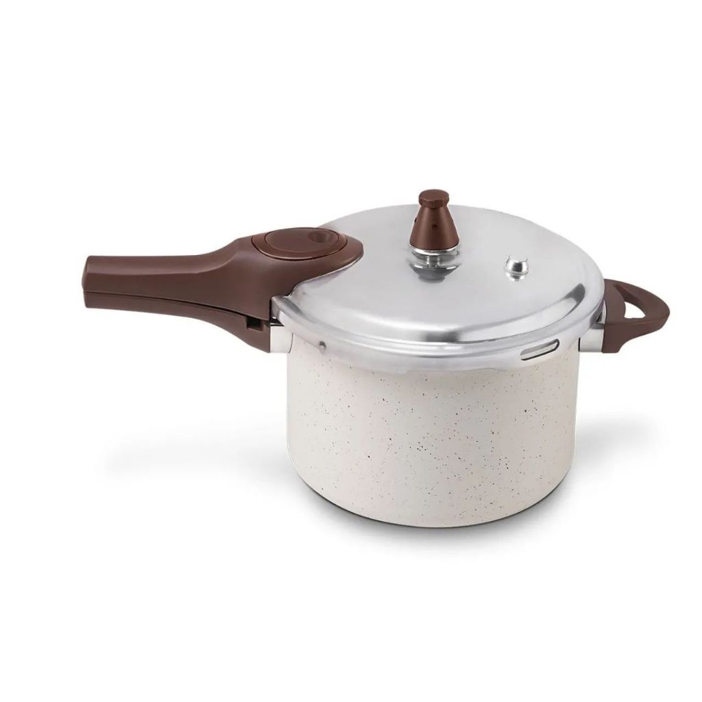 Imagem Panela de Pressão Com Indução Brinox Pressure 4,2 L - 20x14,5 cm Vanilla