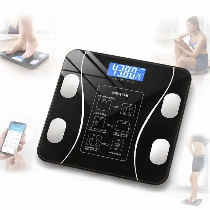 Balança Corporal Bioimpedância Digital Aplicativo Pilha AAA em Oferta na Shopee
