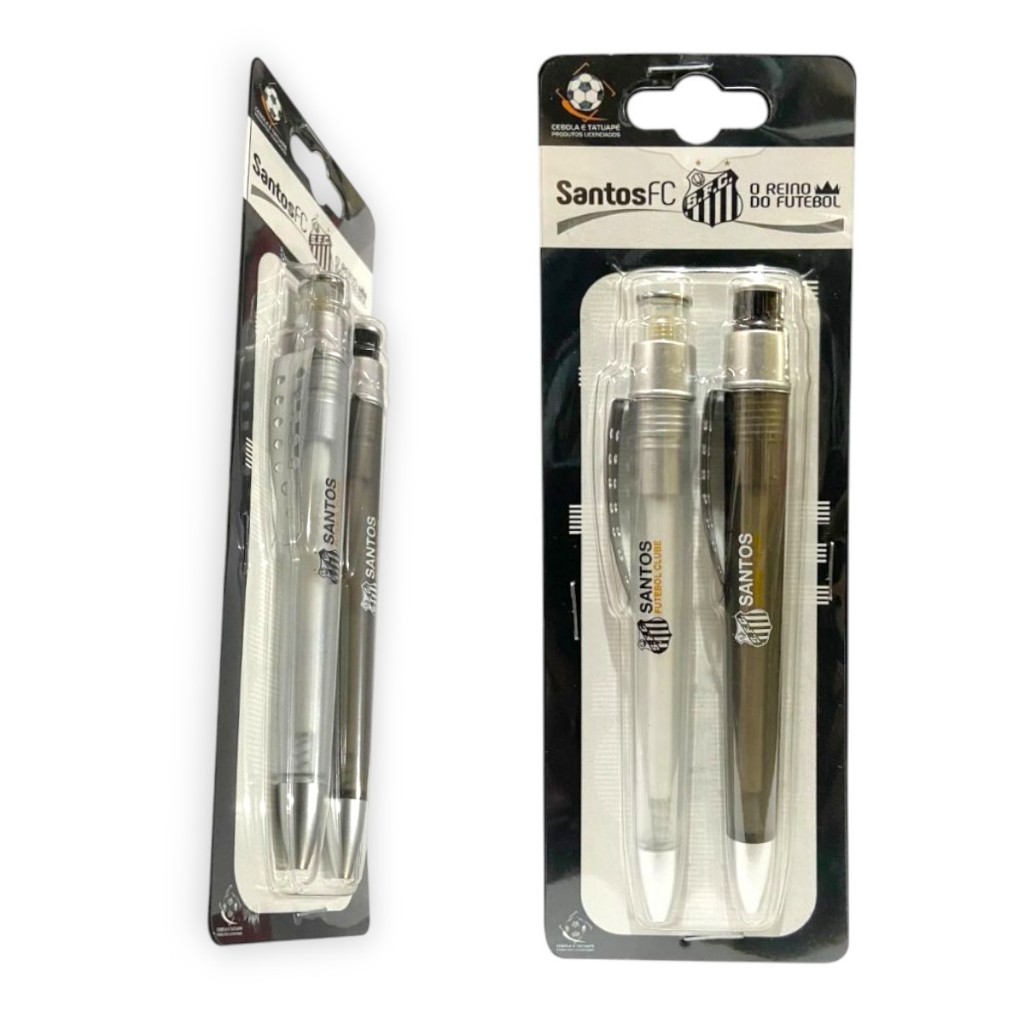 CONJUNTO COM 2 CANETAS ORIGINAL SANTOS em Oferta na Shopee