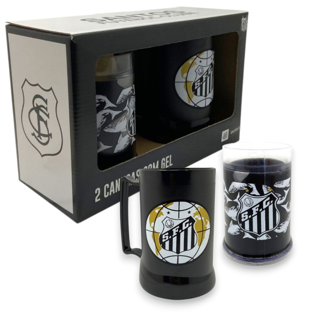 CONJUNTO DE CANECAS OFICAL SANTOS em Oferta na Shopee