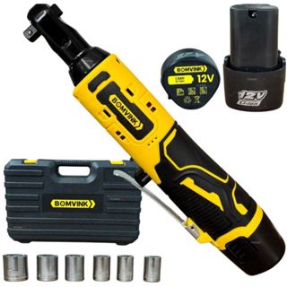 Chave de Catraca a Bateria Elétrica, 2 baterias 21v ou 12v com soquetes e maleta - Bivolt em Oferta na Shopee