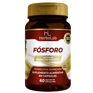 Fósforo Herbolab 700mg 60 Cápsulas Metabolismo Energético em Oferta na Shopee