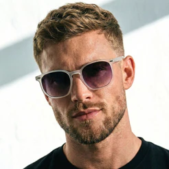 Oculos de Sol Hexagonal Branco Degrade Premium Blogueira Moda Verao uv400 Feminino Masculino
