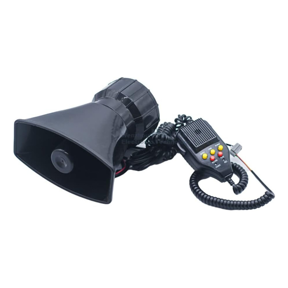 Sirene Alarme De 12V Carro Grava Sons Buzina De Tom De Emergência Microfone PA Sistema De Alto-Falantes