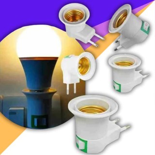 Adaptador Soquete Para Lâmpada E-27 Com Tomada Plug Bocal Com Chave em Oferta na Shopee