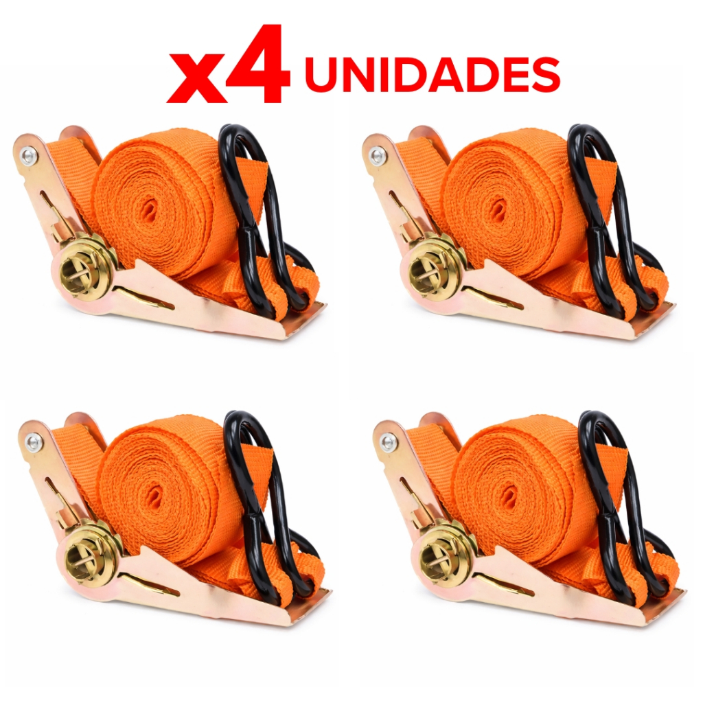Cinta com Catraca 25mm x 4,5m Amarração de Carga Super Resistente para Caminhão Carro Moto em Oferta na Shopee