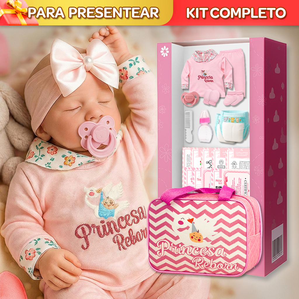 Boneca Bebê Reborn Menina Silicone Envio Rápido Com Itens