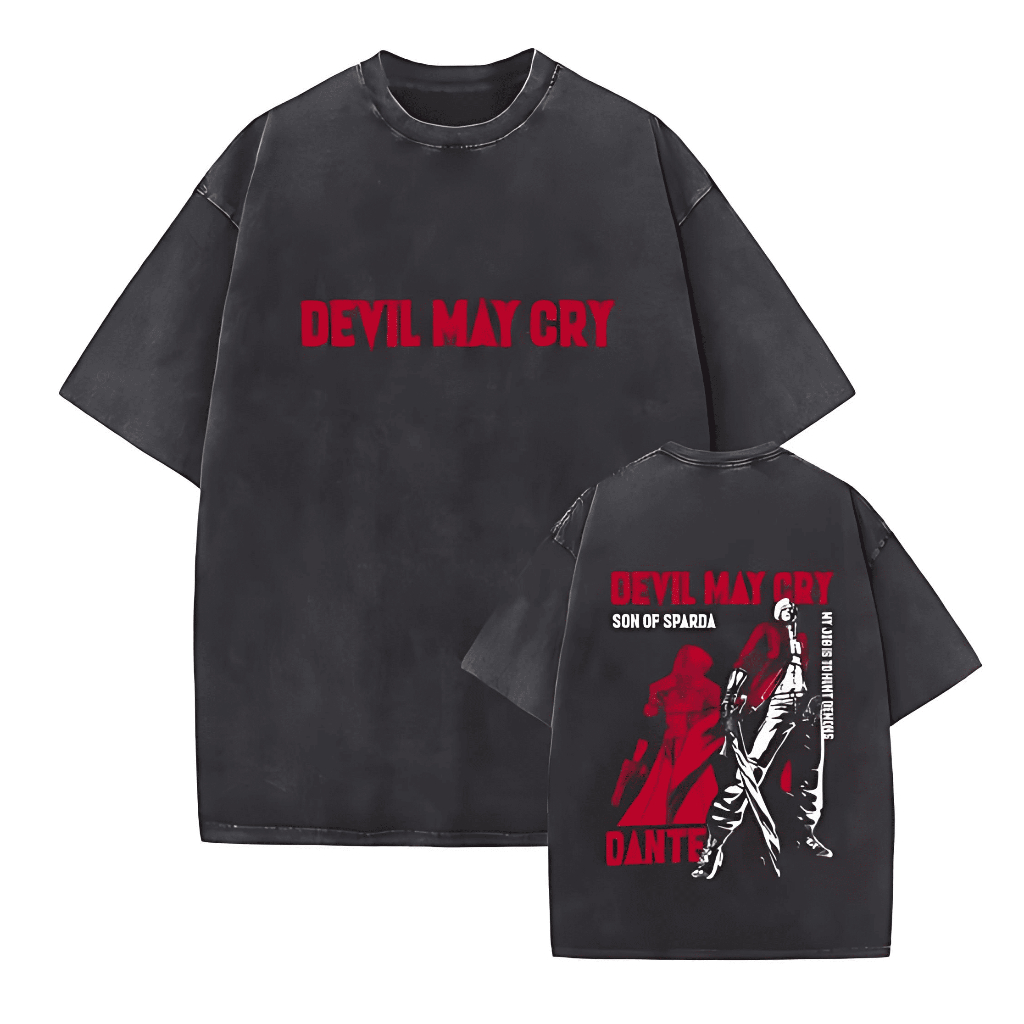 Camiseta Algodão Unissex Estética Dark Action – Camisa Blusa Dante Son of Sparda Inspirado emDevil May Cry