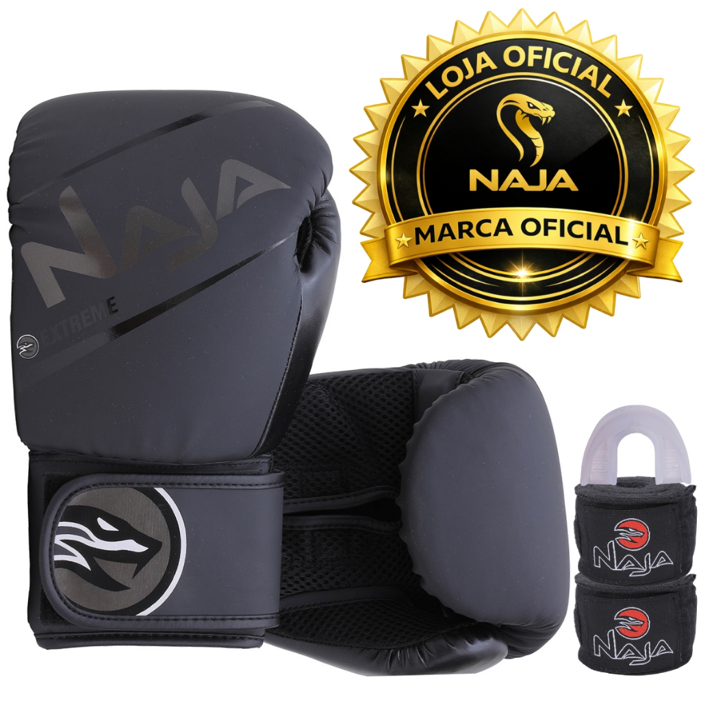 Kit Mma Boxe e Muay Thai Naja Extreme Ultra Profissional Para Treinos Intensos