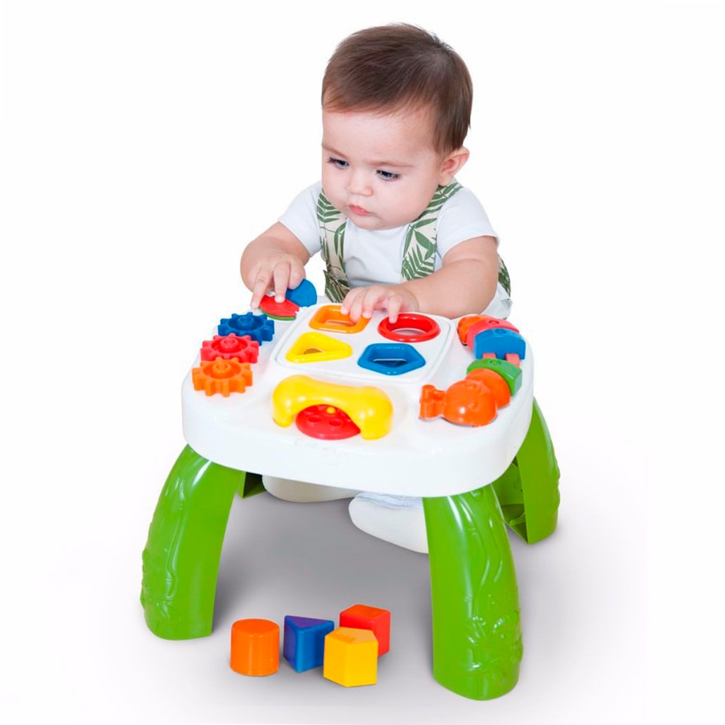 Mesinha De Criança Educativa Bebê Mesa Infantil Didática Atividades Colorido Brinquedo Baby Cotiplas