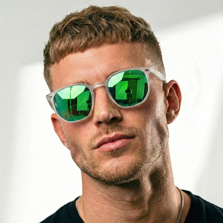 Óculos de Sol Tulum Branco Espelhado Camaleão Hexagonal Premium uv400 Feminino Masculino em Oferta na Shopee