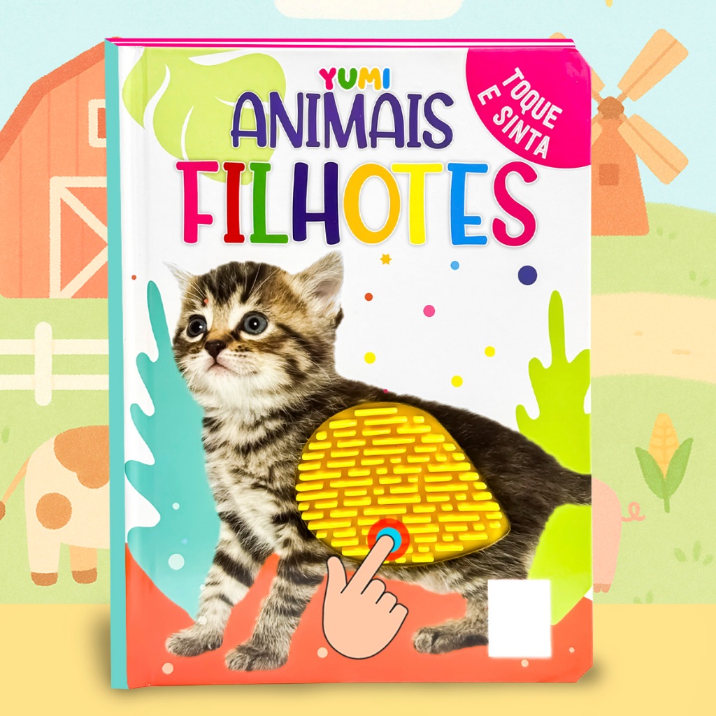Livro Sensorial Infantil | Toque E Sinta Animais Filhotes | Texturas Realistas | Livro Para Bebês em Oferta na Shopee