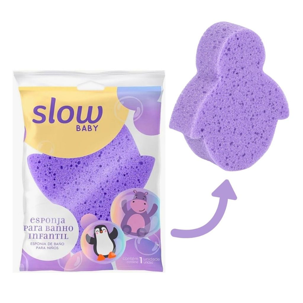Esponja de Banho Infantil Slow Baby Lanossi