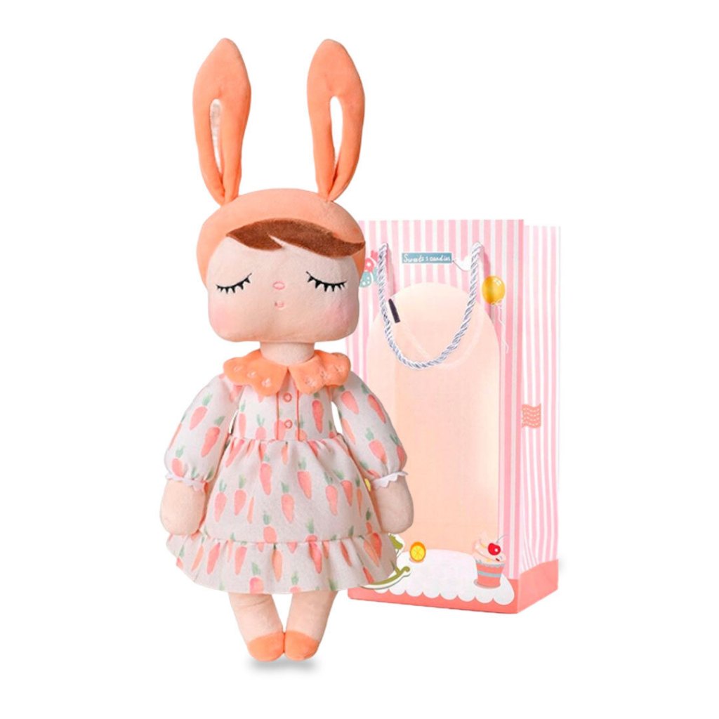 BONECA ANGELA METOO DOLL ORIGINAL ANGELA CAMPONESA LARANJA 35CM COM SACOLA