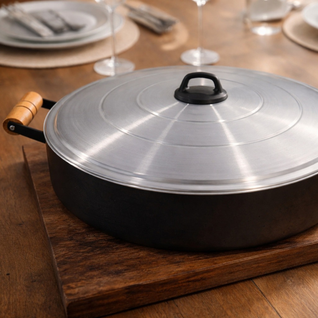 Disco Entrevero Lareira Churrasco Panela Grande Cozinha 50cm Tacho Tipo Arado para Fogareiro C Tampa