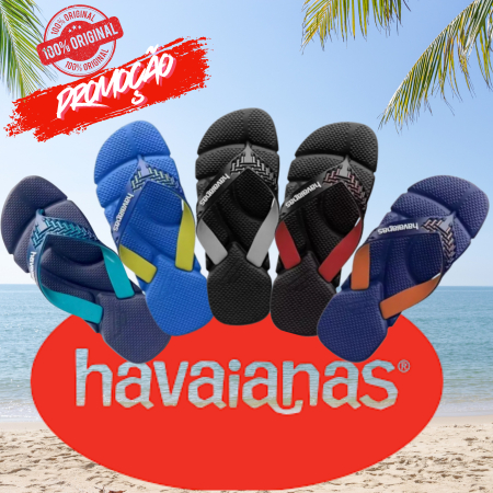 Chinelo Havaianas Anatômica Confortável Macio Masculino Power em Oferta na Shopee