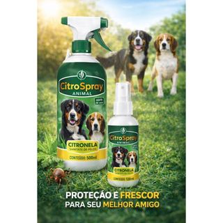 Repelente Contra Mosquitos Moscas Para Cães  Com Citronela