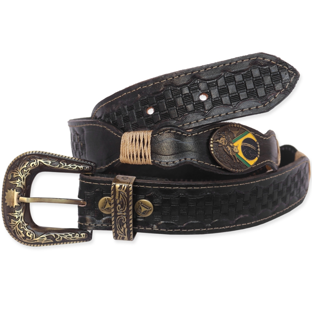Cinto Country Cowboy Unissex Dr Bandeira Brasil Original Barretos